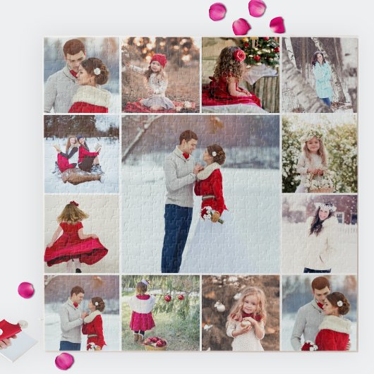 Klassisches Multi-Foto Collage-Foto Puzzle
