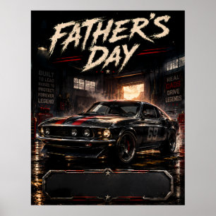 Klassisches Muscle-Car-Dad-Poster Poster