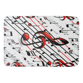 Klassisches Musical Chaos Red Black and White Badematte