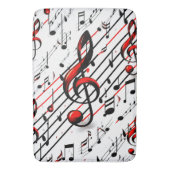 Klassisches Musical Chaos Red Black and White Badematte (Vorderseite Vertikal)