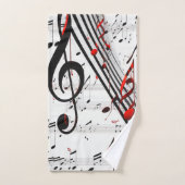 Klassisches Musical Chaos Red White and Black Badhandtuch Set (Handtuch)