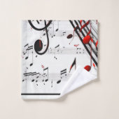 Klassisches Musical Chaos Red White and Black Badhandtuch Set (Waschlappen)