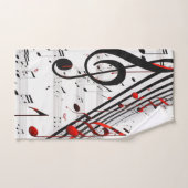 Klassisches Musical Chaos Red White and Black Badhandtuch Set (Handtuch)