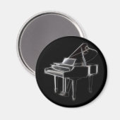 Klassisches Musikinstrument für Großpiano Magnet (Vorderseite/Rückseite)