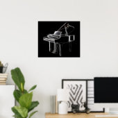 Klassisches Musikinstrument für Großpiano Poster (Heimbüro)