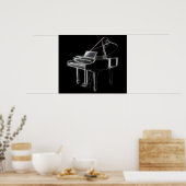 Klassisches Musikinstrument für Großpiano Poster (Küche)