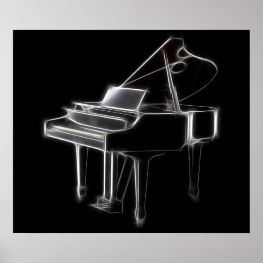 Klassisches Musikinstrument für Großpiano Poster (Vorne)