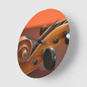 Klassisches Musikinstrument für Violine Runde Wanduhr (Winkel)