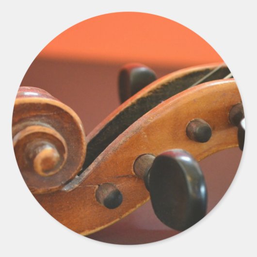 Klassisches Musikinstrument für Violine Runder Aufkleber (Vorderseite)