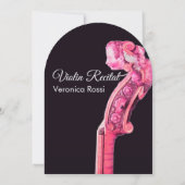 KLASSISCHES MUSIKKONZERT, RECITAL Geigenrollen Ros Einladung (Rückseite)