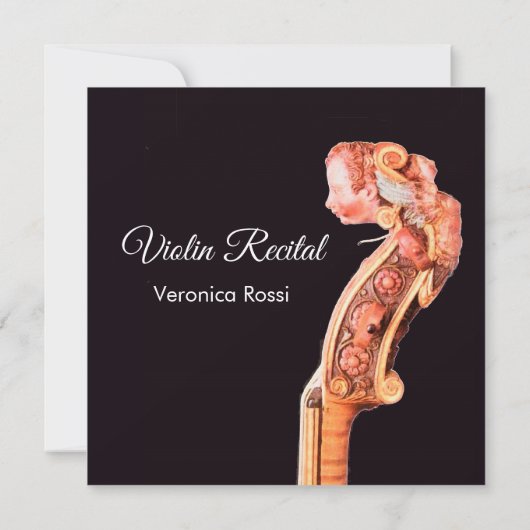 KLASSISCHES MUSIKKONZERT,RECITAL Violin Scroll Einladung