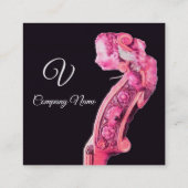 KLASSISCHES MUSIKSTRUMENT QUADRATISCHE VISITENKARTE (Rückseite)