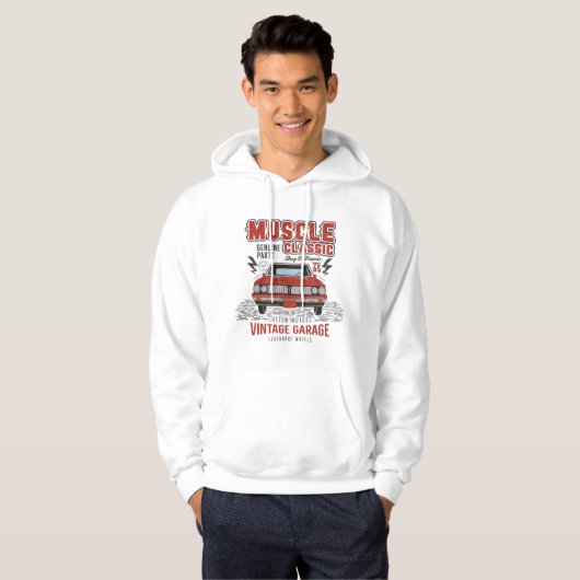 Klassisches Muskelauto Hoodie (Vorne ganz)