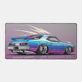 Klassisches Muskelauto, schlank modern. Lila und b Schreibtischunterlage