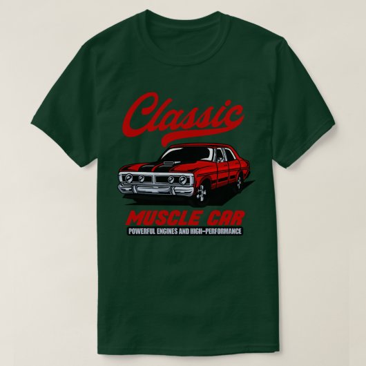 KLASSISCHES MUSKELAUTO T-Shirt (Design vorne)