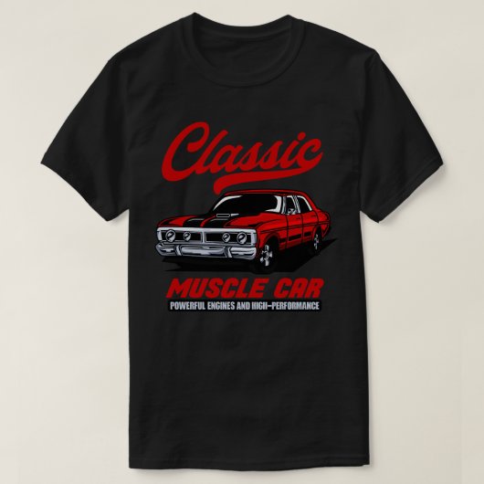 KLASSISCHES MUSKELAUTO T-Shirt (Design vorne)