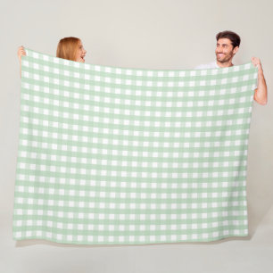Klassisches Muster aus grünem und weißem Gingham Fleecedecke