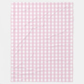 Klassisches Muster aus rosa und weißem Gingham Fleecedecke (Vorderseite)