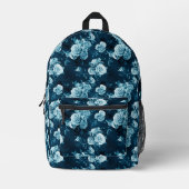 Klassisches Muster der blauen Rose Bedruckter Rucksack (Vorderseite)