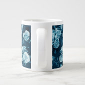 Klassisches Muster der blauen Rose Jumbo-Tasse (Rückseite)