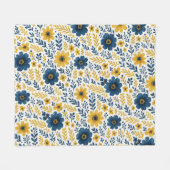 Klassisches Muster der mediterranen Blumenkunst Fleecedecke (Vorderseite (Horizontal))