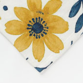 Klassisches Muster der mediterranen Blumenkunst Fleecedecke (Ecke)