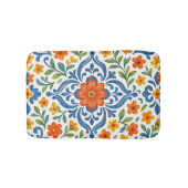 Klassisches Muster der mediterranen Flora Badematte (Vorderseite)