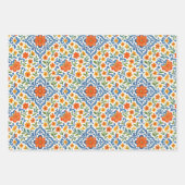 Klassisches Muster der mediterranen Flora Geschenkpapier Set (Vorderseite)