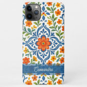 Klassisches Muster der mediterranen Flora iPhone Hülle (Rückseite)