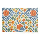 Klassisches Muster der mediterranen Flora Kissenbezug (Rückseite-Links)