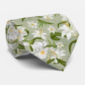 Klassisches Muster für die grüne Blume Krawatte (Gerollt)
