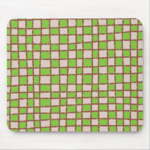 Klassisches Muster für grüne und braune Karton Mousepad