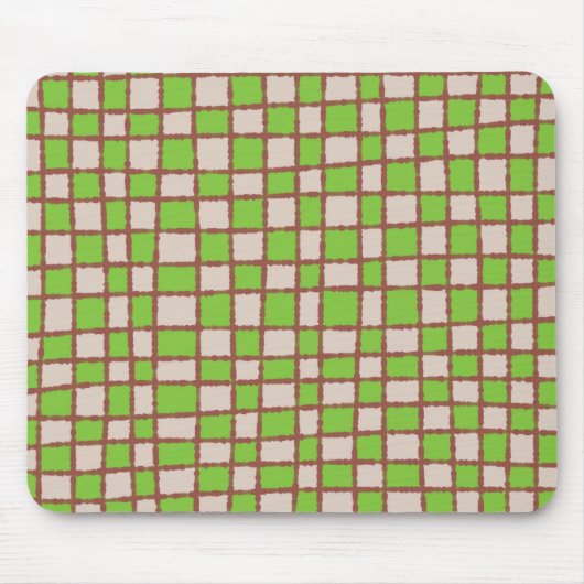 Klassisches Muster für grüne und braune Karton Mousepad (Vorne)
