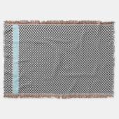 Klassisches Muster für Schwarz-weißes Hahnentrittm Decke (Vorderseite)