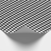 Klassisches Muster für Schwarz-weißes Hahnentrittm Geschenkpapier (Ecke)