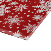 Klassisches Muster in Rot und Weiß-Schneeflocke Schneidebrett (Ecke)