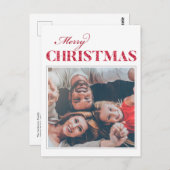 Klassisches Muster Merry Christmas Postcard Postkarte (Vorne/Hinten)