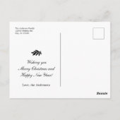 Klassisches Muster Merry Christmas Postcard Postkarte (Rückseite)