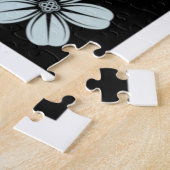 Klassisches Muster nahtloser Blume, schwarzer Hint Puzzle (Seite)