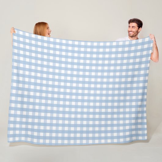 Klassisches Muster von blauem und weißem Gingham Fleecedecke (Beispiel)
