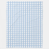 Klassisches Muster von blauem und weißem Gingham Fleecedecke (Vorderseite)