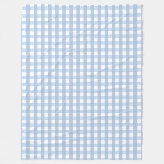 Klassisches Muster von blauem und weißem Gingham Fleecedecke (Vorderseite)