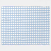 Klassisches Muster von blauem und weißem Gingham Fleecedecke (Vorderseite (Horizontal))