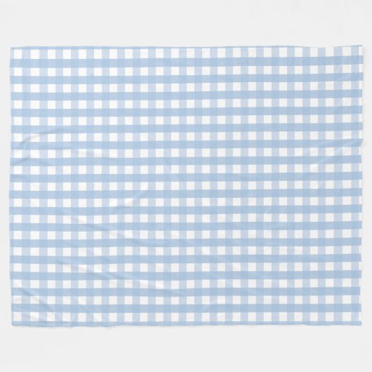 Klassisches Muster von blauem und weißem Gingham Fleecedecke (Vorderseite (Horizontal))