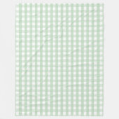 Klassisches Muster von Grün und Weiß Gingham Fleecedecke (Vorderseite)