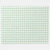 Klassisches Muster von Grün und Weiß Gingham Fleecedecke (Vorderseite (Horizontal))