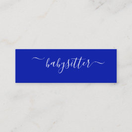 Klassisches mutiges Zaffre|Navy blaues Mini Visitenkarte