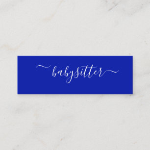 Klassisches mutiges Zaffre Navy blaues Mini Visitenkarte