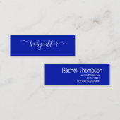 Klassisches mutiges Zaffre|Navy blaues Mini Visitenkarte (Vorne/Hinten)