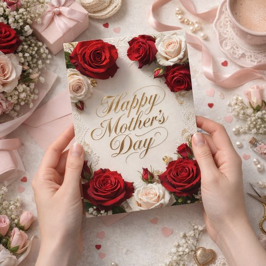 Klassisches Muttertags-Blumendesign Feiertagskarte